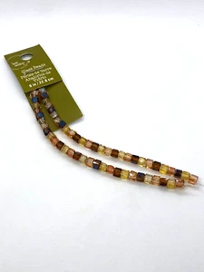 AMBER AB GLASS CUBE MIXED FACETED 4MM BEADS FOR JEWELRY - Bild 1 von 2