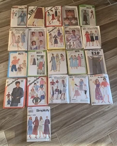 23 Vintage Simplicity Sewing Patterns Cut & Uncut Misses Women’s 70's 80's 90's - Picture 1 of 7