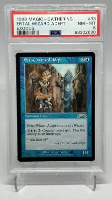 Ertai, Wizard Adept - PSA Graded Near Mint-Mint English - Exodus MTG Magic - Image 1 of 2