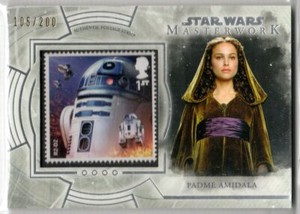 STAR WARS 2018 TOPPS MASTERWORK ROYAL MAIL POSTAGE STAMP S-RP PADME #'D 105/200