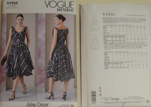 Patrón Vogue - V1935 - Vestido de las Misses - Falda Recogida con Papeles - Sin Mangas - Imagen 1 de 1