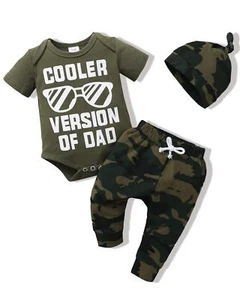 Baby Boy Clothes Newborn Boy Outfit 3-6 Months Romper Short Sleeve Cooler Ver... - Picture 1 of 6