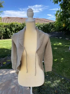 DESIGNER BOUTIQUE JEAN BOURGET GIRLS 8A/126 GRAY OATMEAL SWEATER CARDIGAN NWOT - Picture 1 of 11