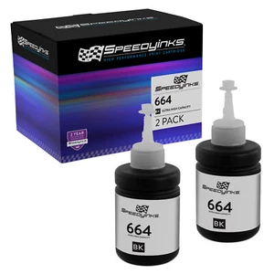 2PK Compatible 664 Black Ink for Epson T664120 for Epson Expression ET-2500 - Picture 1 of 4