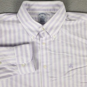Camisa Brooks Brothers Para Hombre Grande Púrpura Rayas Informal Abotonada Manga Larga - Imagen 1 de 8