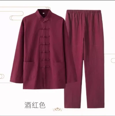 Casual Retro Estilo Nacional Tang Ropa Tai Chi Uniforme Ala Chun Kung Fu Traje Foto 1 de 4