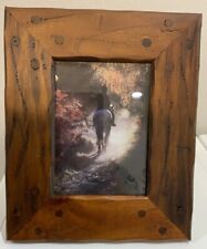 Hobby Lobby Rustic Wood Wide Edge Width 2 3/8” Photo Picture Frame 5” X 7”