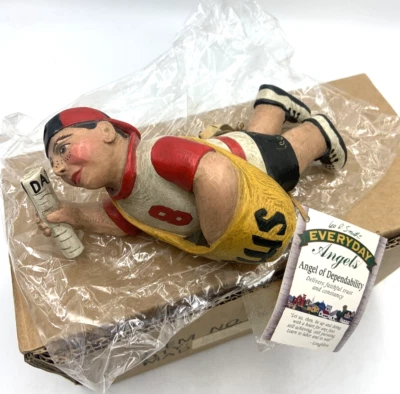 Leo Smith Folk Art Angel of Dependability Newsboy Everyday Angels Ornament Box - Image 1 of 4