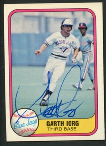 Garth Iorg #423 signed autograph auto 1981 Fleer Baseball Trading Card