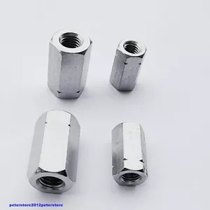 Langmuttern DIN 6334 Edelstahl A2 Gewindemuffen Sechskantmuttern M5 M6 M8 M10M12 - Bild 1 von 1