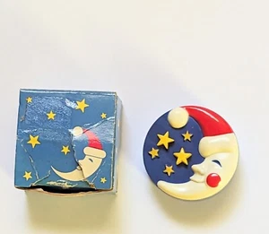 Avon starry night convertible trinket box earrings brooch 1983 vintage retro - Picture 1 of 4