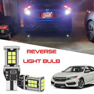 2pcs Xenon White 24-SMD LED Backup Reverse Light Bulbs for Honda Civic 2001-2022 - Picture 1 of 14