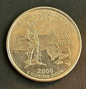 2000 Massachusetts State Quarter - Picture 1 of 2