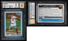 2010 Bowman Prospects Blue /250 Stephen Strasburg BGS 9 MINT Rookie Auto RC