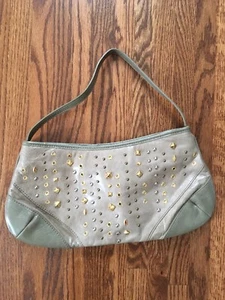 Via Spiga Grey Gray Purse Studded Handbag With Rivets. - Picture 1 of 10