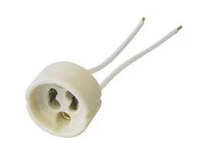 Keramik Lampenfassung Lampenfassung Halogen G10 GU10 hitzebeständig mit Flyleads - Bild 1 von 1