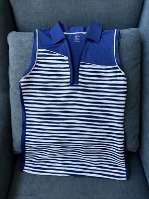 Top de golf EP New York para mujer talla S a rayas azul marino blanco sin mangas Foto 1 de 4