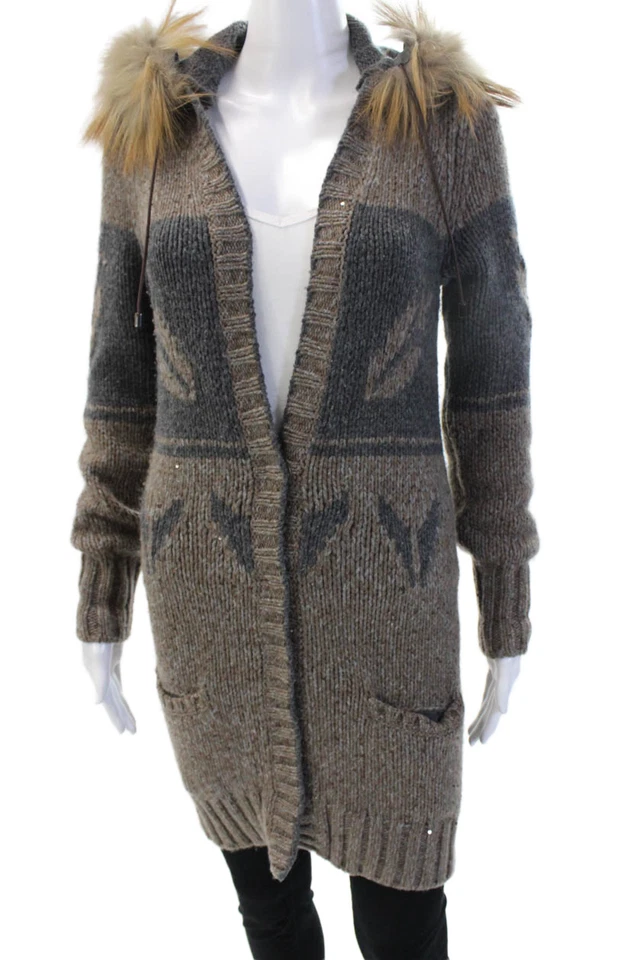 Cárdigan Brunello Cucinelli Mujer Marrón Cachemira-Seda Diseñador Talla M Foto 1 de 4