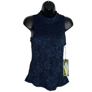 Nuevo con etiquetas Top de Golf Kyodan para Mujer XS Azul Sin Mangas Encaje Tenis Preppy Forrado Elástico - Imagen 1 de 16