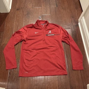 Nike Alabama Crimson Tide Herren Medium 1/4 Reißverschluss rot Dri Fit Pullover - Bild 1 von 10