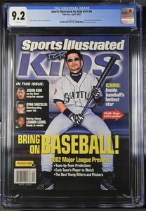 Ichiro Suzuki Rookie Sports Illustrated For Kids Cover 2002 HOF SI Cards CGC 9.2 - Picture 1 of 2