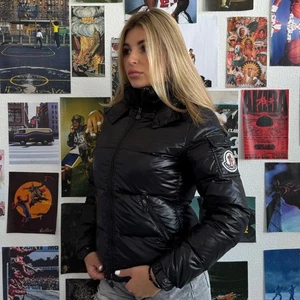 VINTAGE MONCLER BADIA BIG LOGO DOWN PUFFER JACKET WOMENS LADIES SIZE 3 ( ~ M/L ) - Picture 1 of 22