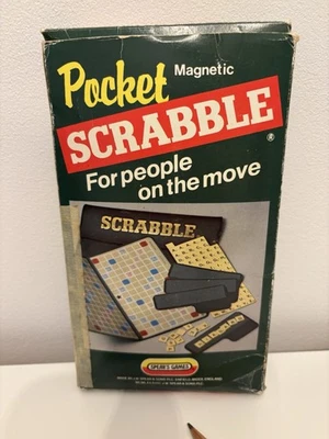 Vintage 1970s Magnetic Pocket Scrabble Travel Size By Spears Boxed,Pad&pencil - Image 1 of 4