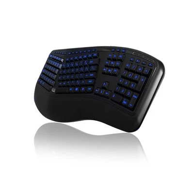 Adesso Tru-Form 150 3-Color Illuminated Ergonomic Keyboard - Image 1 of 4