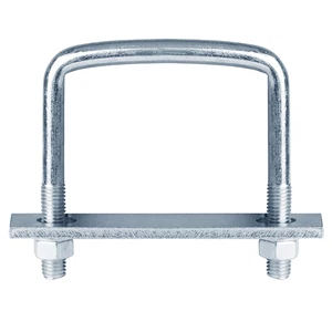 4 Stück 4 Zoll breite Vierkant U-Bolzen für Anhänger, 1/2" x 4" x 3-3/4", Elektro-Galvani - Bild 1 von 12