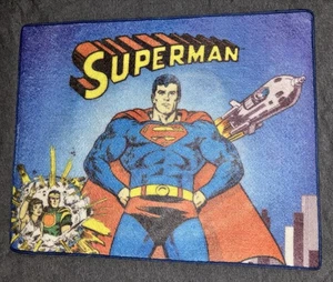 Super Man Rug Super Hero Rug Superman Superheroes Kids Room Vintage Owen Carpet - Picture 1 of 5