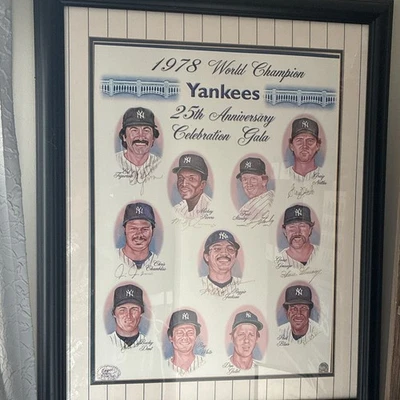1978 NY Yankees Signed 25th Anniversary Celebration Gala (11 Signatures)  - Image 1 of 2