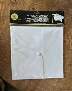 White Child Graduation Autograph Hat Cap Tassel Amscan Kindergarten Preschool - Picture 1 of 2
