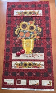Moda HARVEST BOUQUET #19165 by Deb Strain - 23.5" x 44" Panel Autumn Sunflowers - Picture 1 of 2