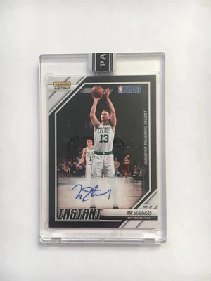 2021-2022 PANINI INSTANT #255 NIK STAUSKAS BLACK AUTO ECF CHAMPS ONE OF ONE 🔥 - Image 1 of 2