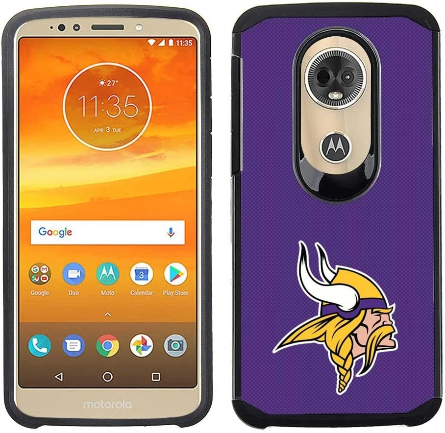 Funda texturizada con licencia PBG NFL Minnesota Vikings para Motorola E5 Plus/E5 Foto 1 de 1