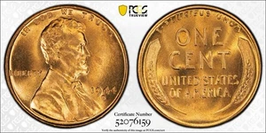 1944-D Lincoln 1c Cent PCGS MS 67 RD Wheat Penny, Upgrade Potential. - Picture 1 of 3
