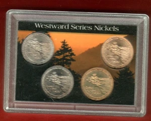 2005 P&D Westward Journey Series Nickels Jefferson Bison 4 Coin Set - Picture 1 of 6