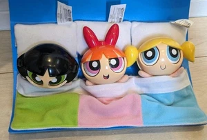 The Powerpuff Girls Sleeping Eye Doll Set of 3 w/Storage Case Cartoon Network - Picture 1 of 24