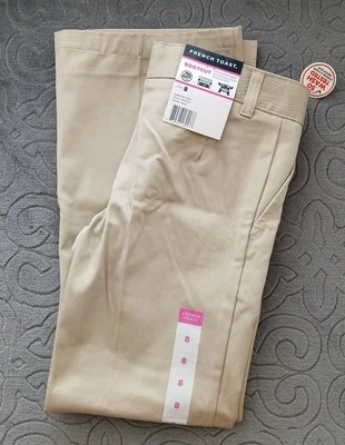 French Toast Khaki Pants Girl's 8 Bootcut Wrinkle No More New - Image 1 of 4
