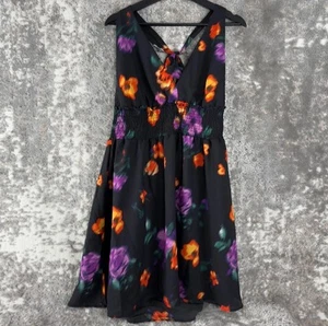 🌞NWT Madden NYC Plus Sz XXXL (21) Women Floral Halter Dress Smocked Fit & Flare - Picture 1 of 7