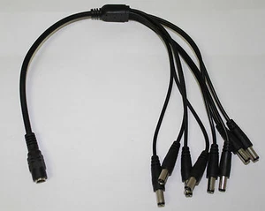 Divisor de fuente de alimentación de 8 canales de CC para cámaras de seguridad BNC 1-8 - Imagen 1 de 1