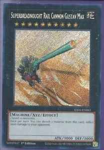 Yugioh Superdreadnought Rail Cannon Gustav Max Secret Rare RA04 - Picture 1 of 1
