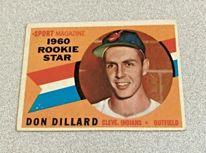 1960 Topps Rookie Star #122 indios Don Dillard - Imagen 1 de 2