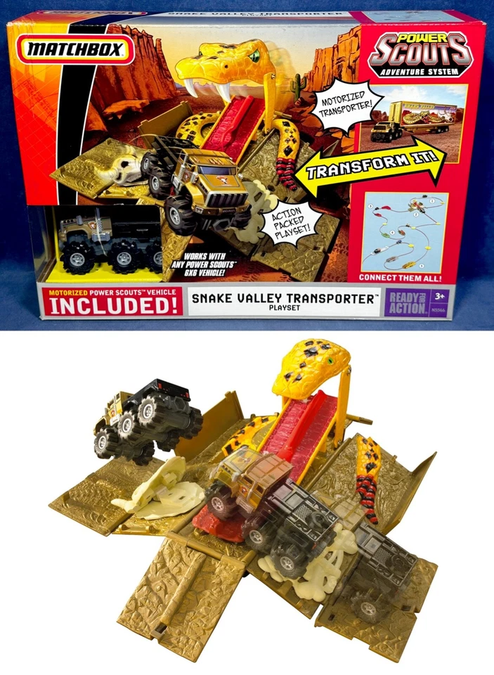 Matchbox SNAKE VALLEY TRANSPORTER PLAYSET POWER SCOUTS Motorized Vehicle - 2008 - Image 1 of 4