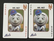 *SCARCE* MR. MET MASCOT ~ 2011 NY Mets Spring Training Playing Cards ~ JOKERS(2)