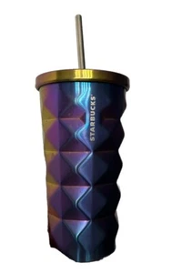 Starbucks Travel Cup Tumbler Edelstahl Pineapple Iridescent Purple Rainbow - Bild 1 von 11
