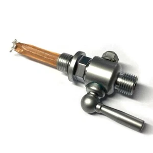 Petrol Tap 1/4'' X 1/4'' Triumph 6T/TR5/T110/T100/TRW, Matte Chrome 82-3057 - Picture 1 of 1