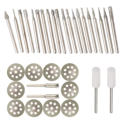Diamond Grinding Cutting Carving Bit Set For Dremel Rotary Tool stone tile glass - Image 1 of 4