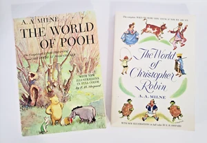 World of Winnie the Pooh Christopher Robin Book Lot Color Illustration Editions - Picture 1 of 20