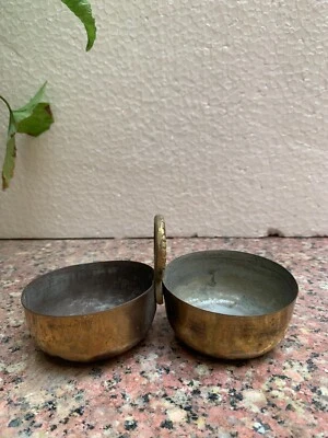 Brass Antique Cooking Ware Handmade Curry Server Hand Crafted Old Serving Bowl - Image 1 of 4
